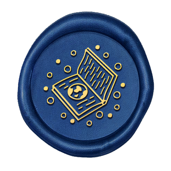 

PandaHall DIY Wood Wax Seal Stamp, Scrapbook Brass Stamps, Book Pattern, 25mm Brass Book