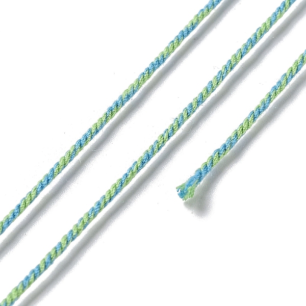 

PandaHall Polyester Twisted Cord, Round, for DIY Jewelry Making, Pale Green, 1mm, about 49.21 Yards(45m)/Roll Polyester
