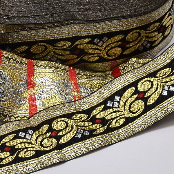 

PandaHall Polyester Ribbons, with Flower Pattern, Jacquard Ribbon, Silver, 2 inch(50mm), 33yards/roll(30.1752m/roll) Polyester Flower Silver