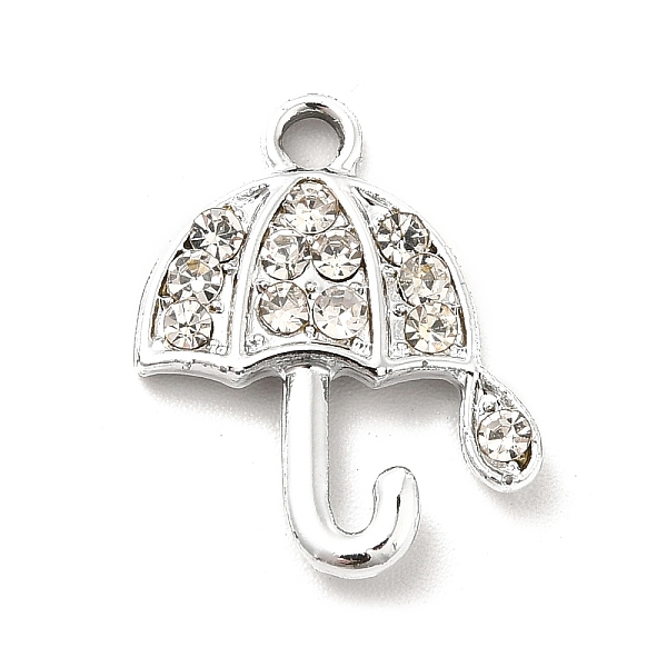 

PandaHall Alloy Rhinestone Pendants, Platinum Tone Umbrella with Teardrop Charms, Crystal, 18x14.5x2.6mm, Hole: 2mm Alloy+Rhinestone..., Clear