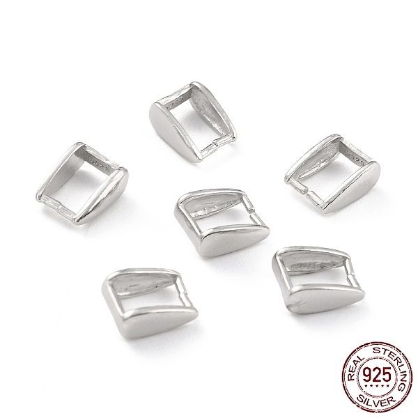 

PandaHall Rhodium Plated 925 Sterling Silver Ice Pick Pinch Bails, Rectangle, Platinum, 9x7x3.5mm, Inner Diameter: 4x6mm, Pin: 0.8mm...