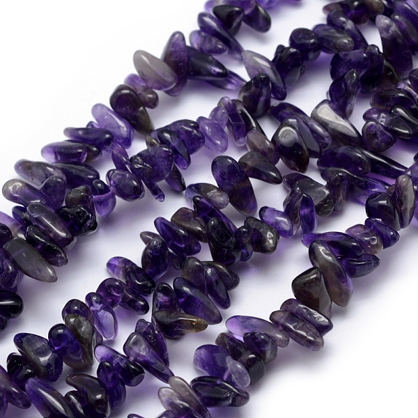 

PandaHall Natural Amethyst Beads Strands, Chip, 12~18x5~8mm, Hole: 1mm, 15.3 inch(39cm) Amethyst Chip