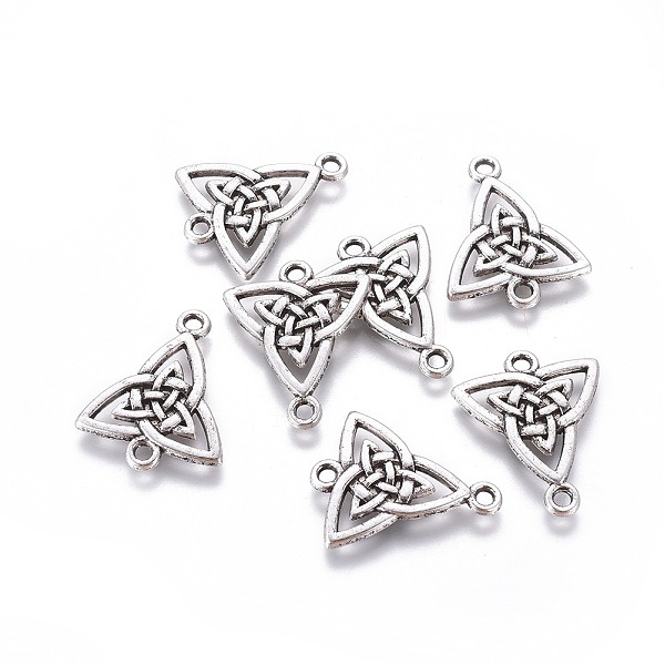 

PandaHall Tibetan Style Alloy Links connectors, Trinity Knot/Triquetra, Cadmium Free & Nickel Free & Lead Free, Antique Silver...