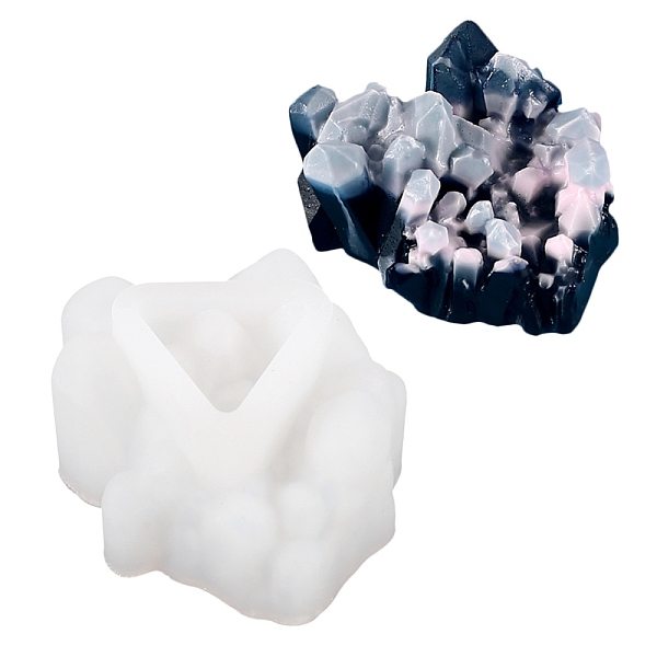 

PandaHall DIY Crystal Cluster Silicone Molds, Resin Casting Molds, For UV Resin, Epoxy Resin Jewelry Making, White, 32.5x58x51mm, Inner...
