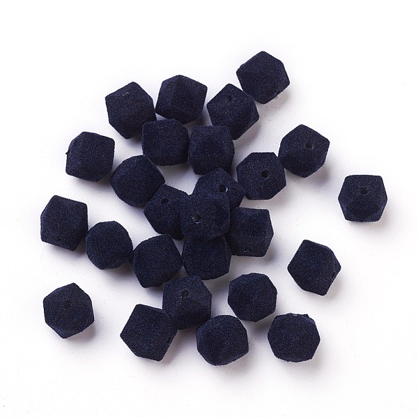 

PandaHall Flocky Acrylic Beads, Faceted, Cube, Prussian Blue, 12~13mm, Hole: 2mm Acrylic Cube