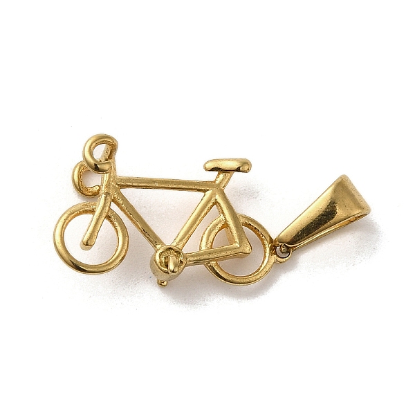 

PandaHall Vacuum Plating 304 Stainless Steel Pendants, Bicycle Charm, Golden, 11.5x21x7.5mm, Hole: 3x7mm 304 Stainless Steel Bicycle