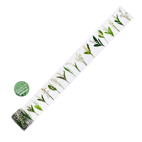 

PandaHall Flower PET Adhesive Tape, for DIY Album Scrapbook, Greeting Card, Background Paper, Olive Drab, 50mm, 2m/roll PET Flower