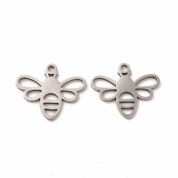 

PandaHall 201 Stainless Steel Charms, Hollow Out Bees, Stainless Steel Color, 16x13.5x1mm, Hole: 1mm 201 Stainless Steel Bees
