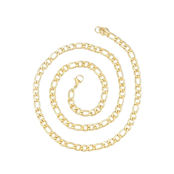 

PandaHall Men's 201 Stainless Steel Figaro Chains Necklace, Golden, 21.65 inch(55cm), Wide: 5mm 201 Stainless Steel