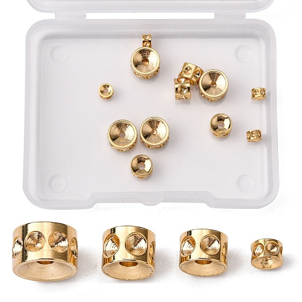 

PandaHall Unicraftale 16Pcs 4 Style 304 Stainless Steel Beads Rhinestone Settings, Column, Golden, 5x3.5mm, hole: 1.2mm 304 Stainless Steel...