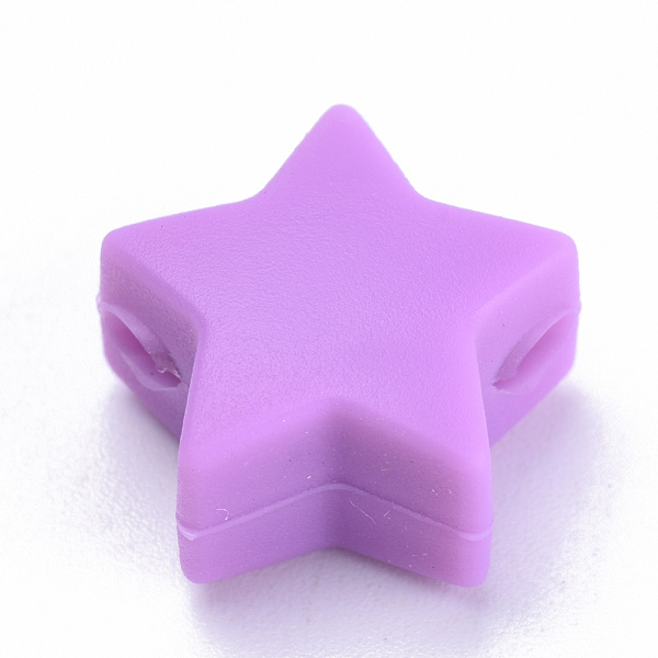 

PandaHall Food Grade Eco-Friendly Silicone Beads, Chewing Beads For Teethers, DIY Nursing Necklaces Making, Star, Dark Violet, 14x13.5x8mm..., Purple