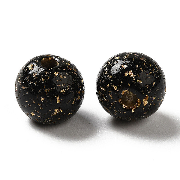 

PandaHall Opaque Acrylic Beads, Round, Gold, 10x9mm, Hole: 2mm, about: 940pcs/500g Acrylic Round Gold