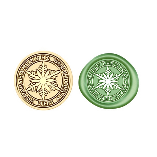 

PandaHall Christmas Series Wax Seal Brass Stamp Head, for Wax Seal Stamp, Golden, Snowflake, 25x15mm, Inner Diameter: 7mm Brass Snowflake