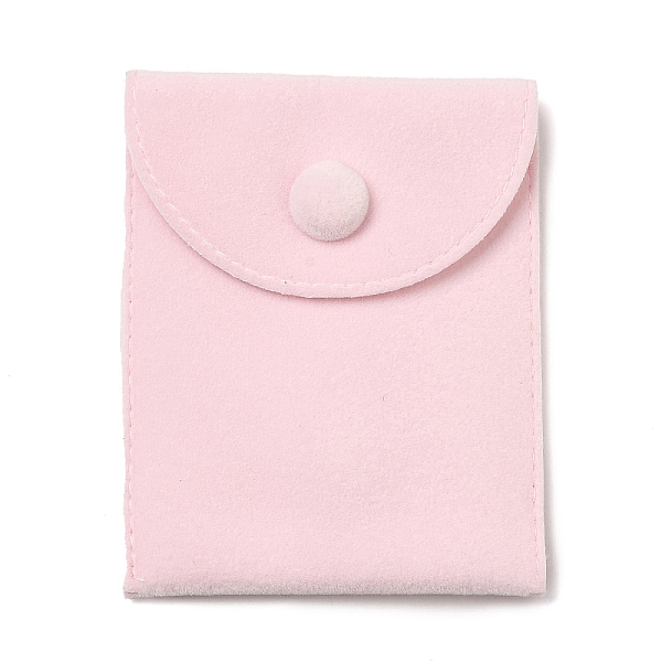 

PandaHall Velvet Jewelry Bags, Jewelry Storage Pouches with Snap Button, Rectangle, Misty Rose, 9.5x7.4x1cm Velvet Rectangle