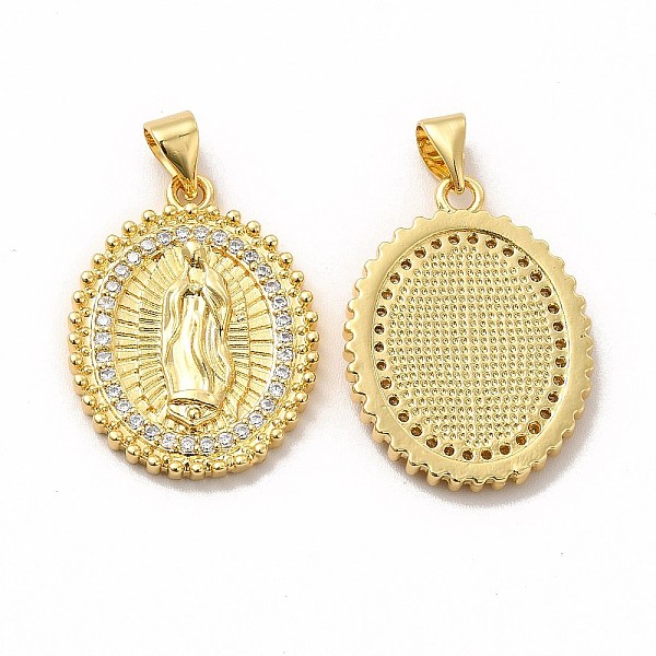 

PandaHall Rack Plating Brass Micro Pave Cubic Zirconia Charms, Cadmium Free & Lead Free, Real 18K Gold Plated, Long-Lasting Plated, Oval..., Clear