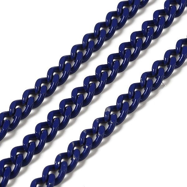 

PandaHall Spray Painted 304 Stainless Steel Curb Chains, with Spool, Unwelded, Blue, 5x3.5x1.6mm 304 Stainless Steel Blue