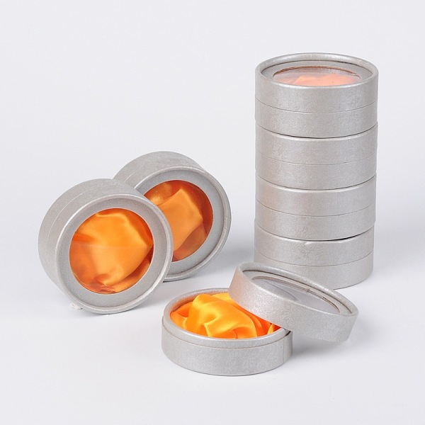 

PandaHall Cardboard Bracelet Boxes, Round, Silver, 8.5x3.5cm, Inner diameter: 7.5cm Paper Round Silver