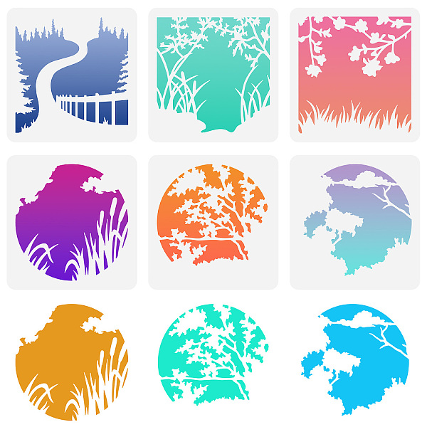 

PandaHall 6Pcs 6 Styles MexicanTheme PET Hollow Out Drawing Painting Stencils, for DIY Scrapbook, Photo Album, Star & Cactus & Horse & Hat &...