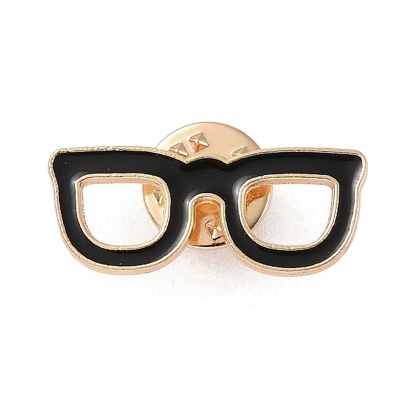 

PandaHall Teacher's Day Theme Rack Plating Light Gold Alloy Brooches, Enamel Pins, Glasses, 16x28x1.5mm Alloy+Enamel Glasses