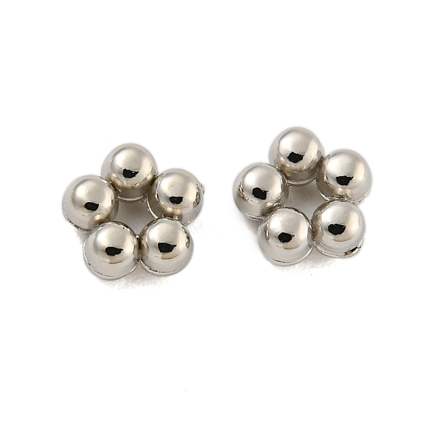 

PandaHall CCB Plastic Spacer Beads, Flower, Platinum, 5x2.3mm, Hole: 1.2mm Plastic Flower