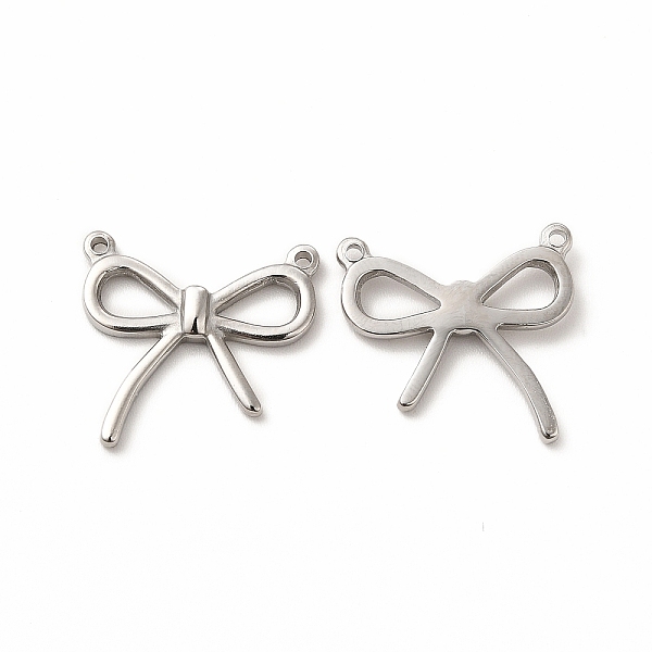 

PandaHall 304 Stainless Steel Pendants, Bowknot Charms, Stainless Steel Color, 16x17x2mm, Hole: 1mm 304 Stainless Steel Bowknot