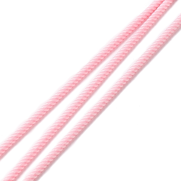 

PandaHall Round Polyester Cord, Twisted Cord, for Moving, Camping, Outdoor Adventure, Mountain Climbing, Gardening, Pink, 3mm Polyester Pink