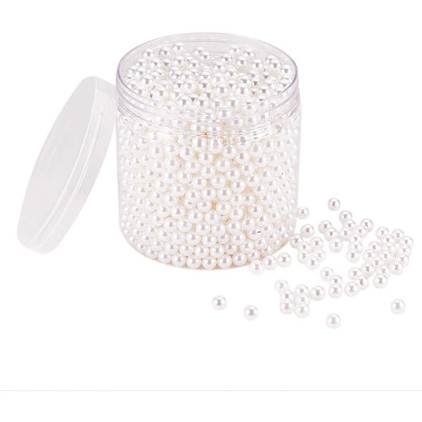 about 1500pcs 8mm White No Holes/Undrilled ABS Plastic Imitated Pearl Beads for Vase Fillers Table Scatter Wedding Party Home Decoration