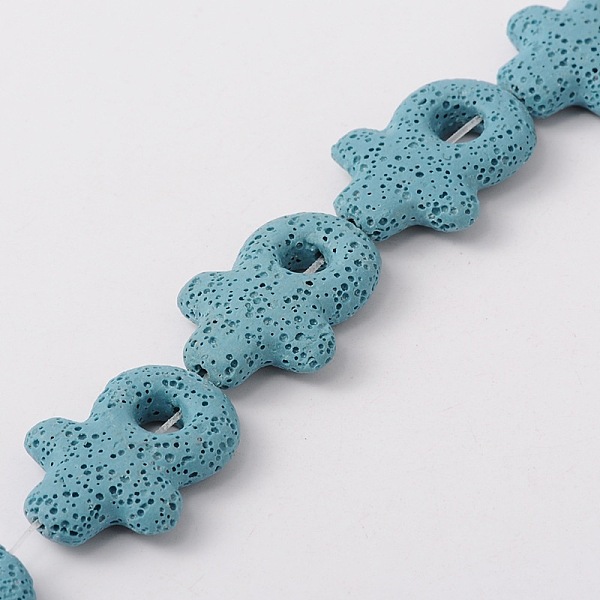 

PandaHall Synthetic Lava Rock Bead Strands, Female Gender Sign, Dyed, Light Blue, 38x34x8mm, Hole: 1mm, about 12pcs/strand, 16.1 inch Lava...