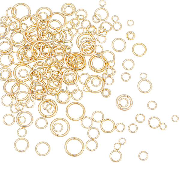

PandaHall SUPERFINDINGS 340Pcs 6 Sizes Brass Jump Rings, Open Jump Rings, Long-Lasting Plated, Cadmium Free & Lead Free, Round Ring, Real...