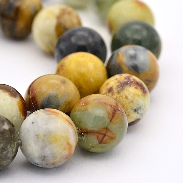 

PandaHall Round Natural Jade Beads Strands, 12mm, Hole: 1mm, about 33pcs/strand, 15.5 inch Other Jade Round
