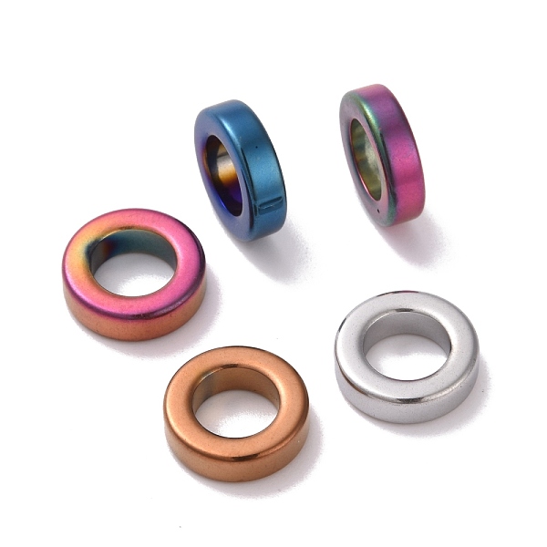 

PandaHall Vacuum Plating Non-magnetic Synthetic Hematite Linking Rings, Donut, Mixed Color, 14x4mm, Inner Diameter: 8.5mm Non-magnetic...
