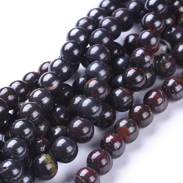

PandaHall Natural Tiger Iron Beads Strands, Round, 6~6.5mm, Hole: 0.6mm, about 63pcs/strand, 15.74 inch(40cm) Tiger Iron Round