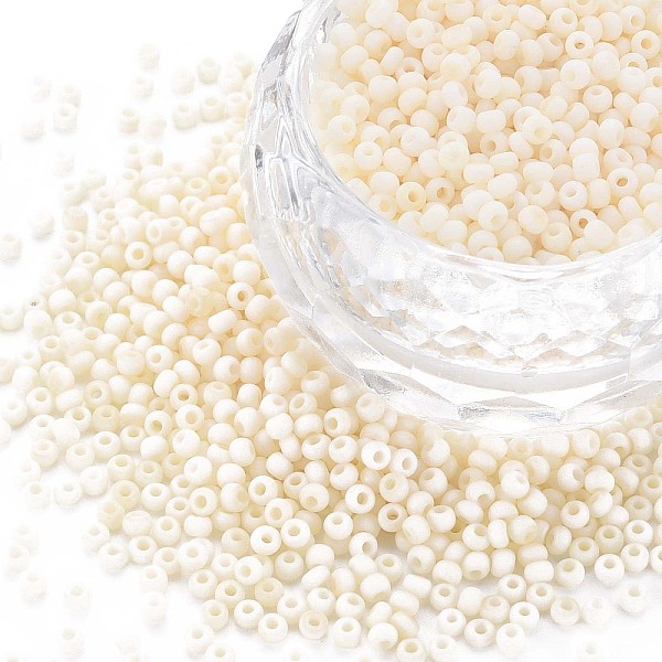 

PandaHall 13/0 Glass Seed Beads, Macaron Color, Round Hole, Round, Cornsilk, 13/0, 2~2.3x1.5mm, Hole: 0.8mm, about 450g/bag Glass Gold