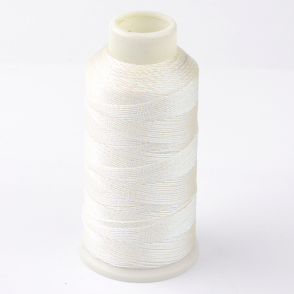 

PandaHall Round Metallic Thread, Embroidery Thread, 6-Ply, White, 0.6mm, about 546.8 yards(500m)/roll Fibre White