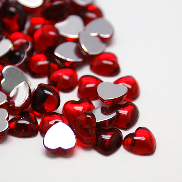 

PandaHall Taiwan Acrylic Rhinestone Cabochons, Flat Back and Smooth, Heart, FireBrick, 12x12x5mm Acrylic Rhinestone Heart Red