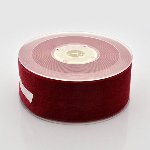 

PandaHall Polyester Velvet Ribbon for Gift Packing and Festival Decoration, Dark Red, 1-1/2 inch(38mm), about 20yards/roll(18.29m/roll)...