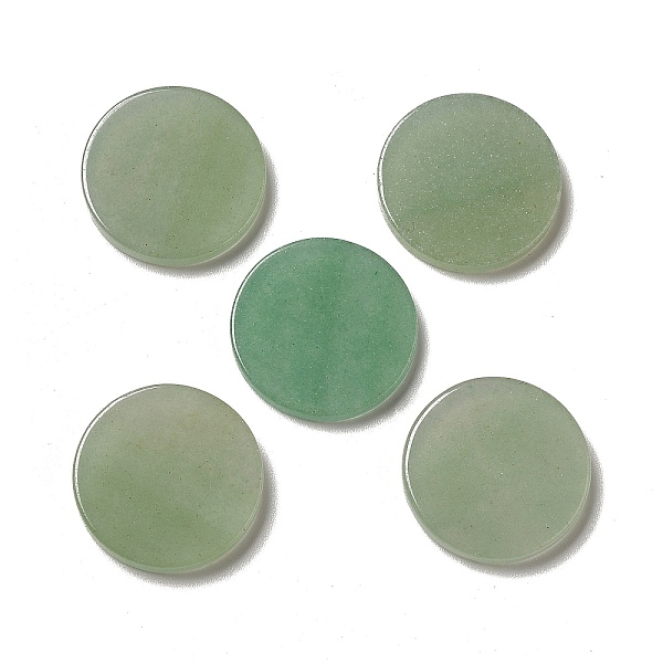 

PandaHall Natural Green Aventurine Cabochons, Flat Round, 20x2.8mm Green Aventurine Flat Round