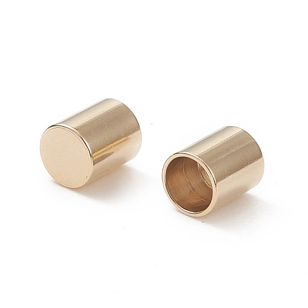 

PandaHall 201 Stainless Steel Cord Ends, End Caps, Column, Real 24K Gold Plated, 6x5mm, Inner Diameter: 4mm 201 Stainless Steel