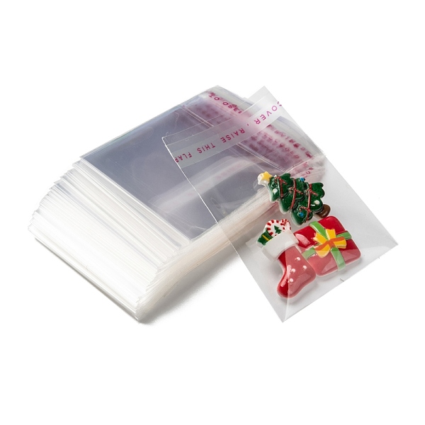 

PandaHall OPP Cellophane Bags, Small Jewelry Storage Bags, Self-Adhesive Sealing Bags, Rectangle, Clear, 7x5cm, Unilateral Thickness...