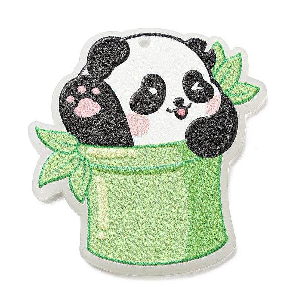 

PandaHall Acrylic Pendants, Panda, Bamboo, 39.5x38x2.5mm, Hole: 1.8mm Acrylic Bamboo