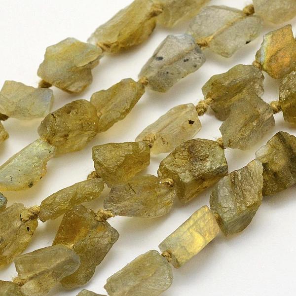 

PandaHall Natural Labradorite Beads Strands, Nuggets, 5.5~10.5x4~7mm, Hole: 0.5mm, 15.9 inch Labradorite Nuggets
