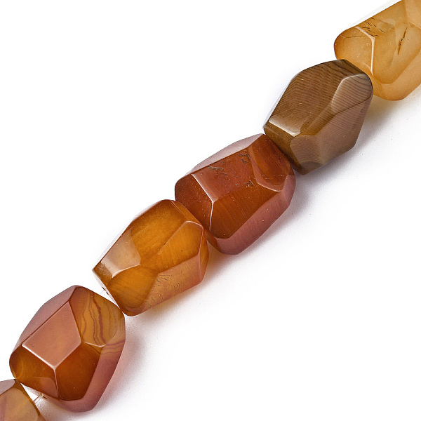 

PandaHall Natural Red Agate Beads Strands, Faceted, Dyed & Heated, Nuggets, 16~17x11~13x11~13mm, Hole: 1.5mm, about 13pcs/strand, 8.46~8.58...