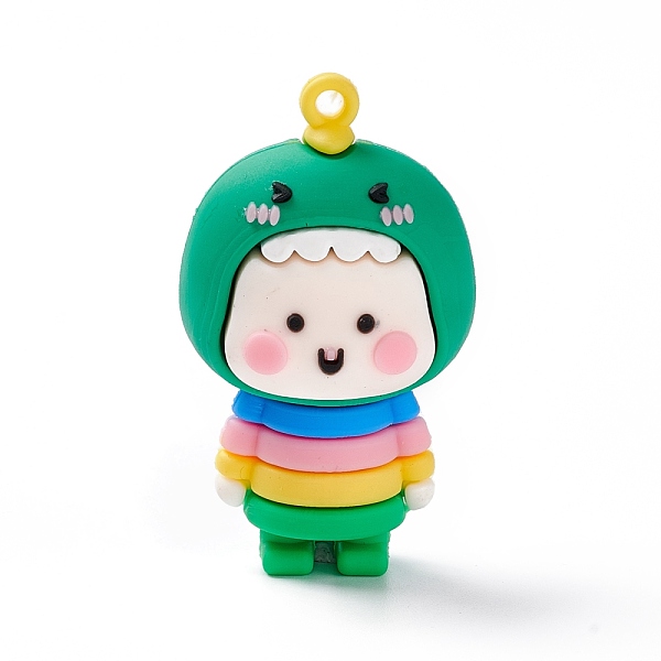 

PandaHall PVC Plastic Cartoon Big Pendants, for DIY Keychain Making, Dinosaur Pattern, 52x30x28.5mm, Hole: 2.2mm PVC Dinosaur