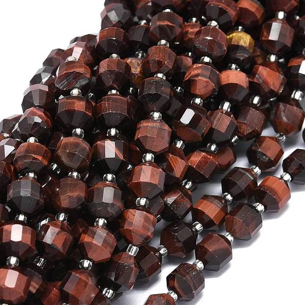 

PandaHall Natural Tiger Eye Beads Strands, with Seed Beads, Faceted, Bicone, Double Terminated Point Prism Beads, Dyed & Heated, Coconut...