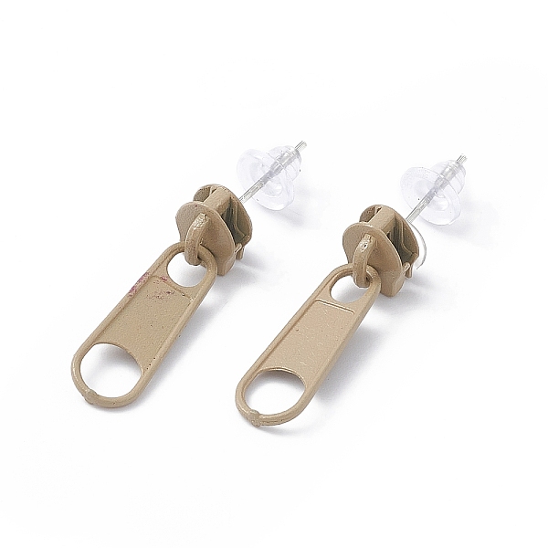 

PandaHall Alloy Zipper Buckle Dangle Stud Earrings with Iron Pins for Women, Tan, 25.5mm, Pin: 0.7mm Alloy Others Orange