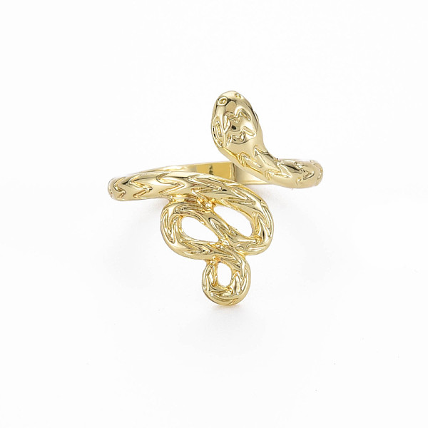 

PandaHall Snake Shape Rack Plating Alloy Cuff Rings, Open Rings, Cadmium Free & Lead Free, Light Gold, US Size 8(18.1mm) Alloy