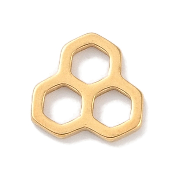 

PandaHall Golden Plated 304 Stainless Steel Charms, Laser Cut, Ring, 8x8x1mm 304 Stainless Steel Ring