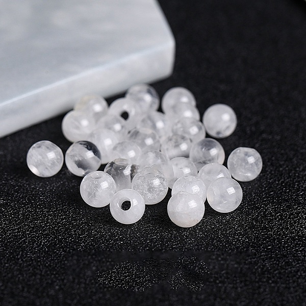 

PandaHall Natural Quartz Crystal Beads, Round, 6mm, Hole: 2mm Quartz Crystal Round