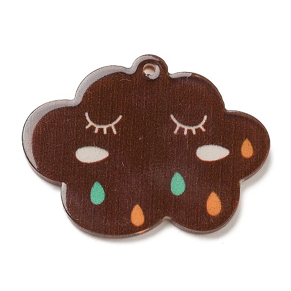 

PandaHall Acrylic Pendants, Cloud, Coconut Brown, 26x34.5x2mm, Hole: 1.6mm Acrylic Cloud