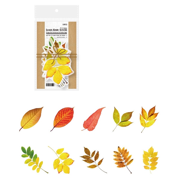 

PandaHall Autumn Leaf PET Sticker Labels, Self-adhesion, for Suitcase, Skateboard, Refrigerator, Helmet, Mobile Phone Shell, Yellow...